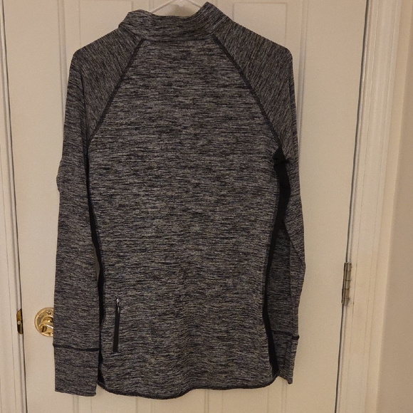 Women's Gray Quarter-Zip Jacket - Picture 2 of 3